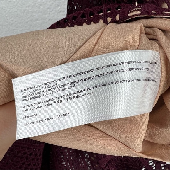 KEEPSAKE Sweet Nothing Burgundy Lace Midi Dress, Size Small - Picture 8 of 9